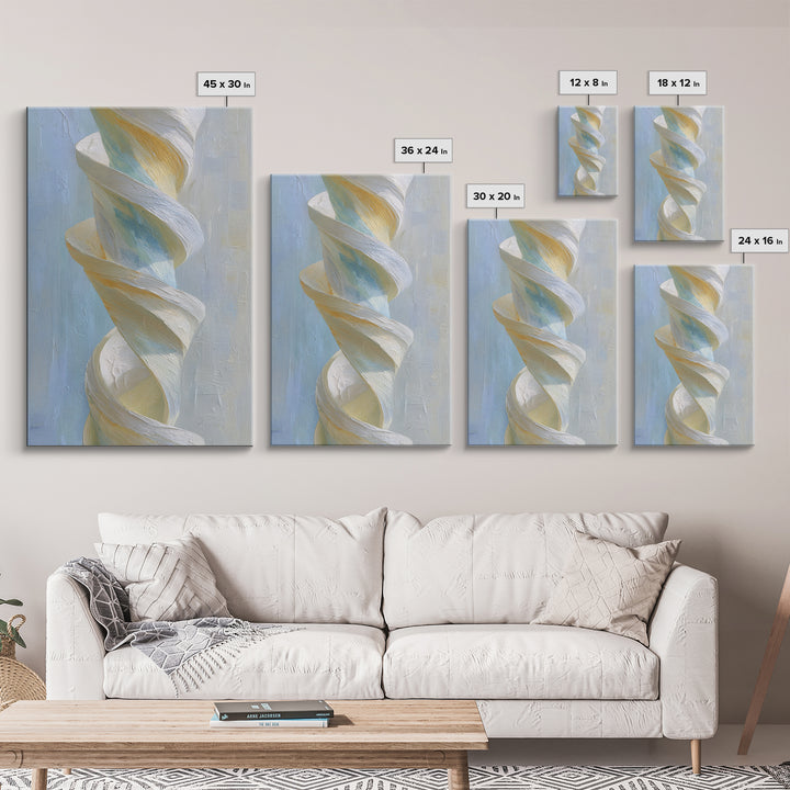 Gymnast Ribbon Forming a Spiral Composition Canvas Print, Fitness Studio Art, Yoga Wall Art, Gym Decor, Fine Art, Motion, FSA-2x3-31