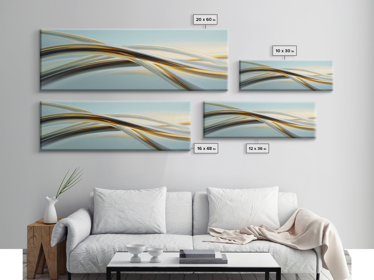 Jump Rope Movement Captured as Curved Lines Canvas Print, Fitness Studio Art, Gym Decor, Abstract Art, Motion, FSA-3x1-50