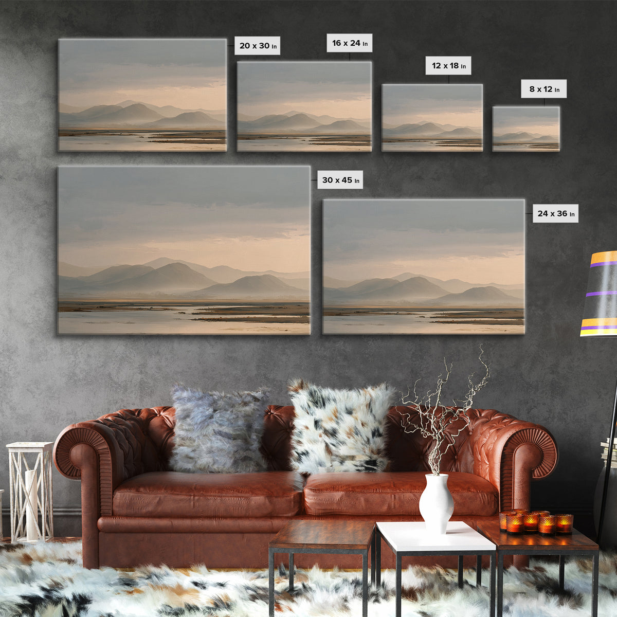 Sunrise over Mountains as Endurance Metaphor Framed Canvas Print, Fitness Studio Art, Gym Decor, Fine Art, Motion, Gym Wall Art, FSA-3x2-100