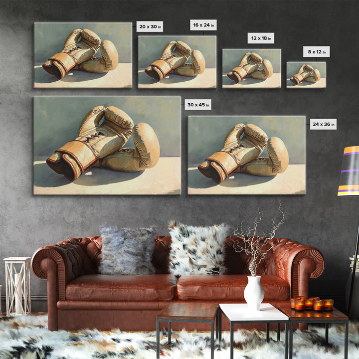 Boxing Gloves Still Life Canvas Print, Fitness Studio Art, Printable Art, Gym Decor, Fine Art, Motion, Home Gym Sign, FSA-3x2-57