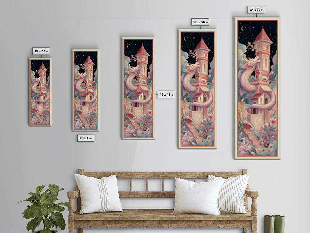 Frog Prince on a Lily Pad Canvas Print, Fairy Tale Art, Whimsical Decor, Living Room Decor, Storybook, Kids Room Decor, FTA-1x3-23