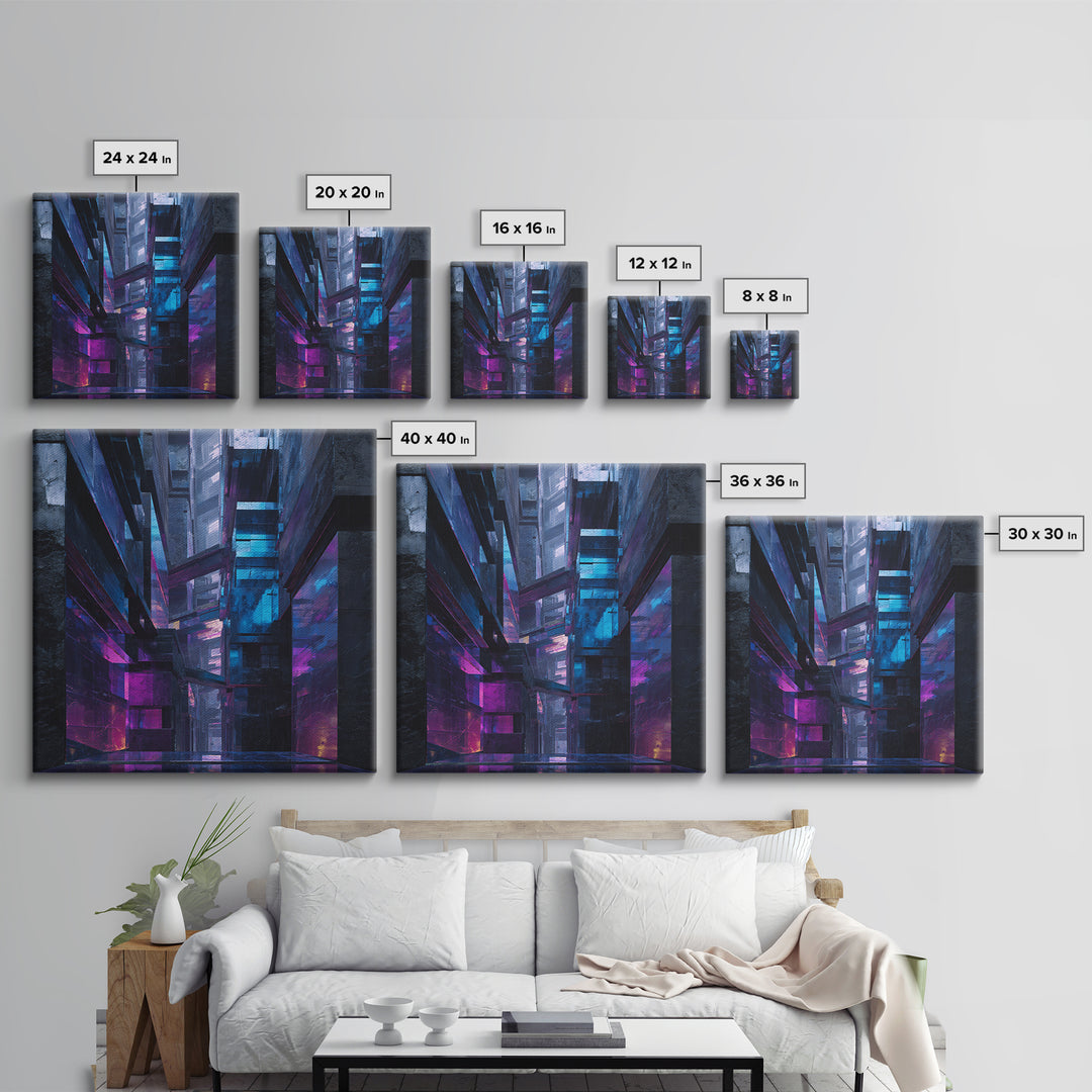 Ai Generated Mask Framed Canvas Print, Futuristic Art, Textured Painting, Living Room Decor, Oil Painting, Future, Abstract Art, FUT-1x1-40