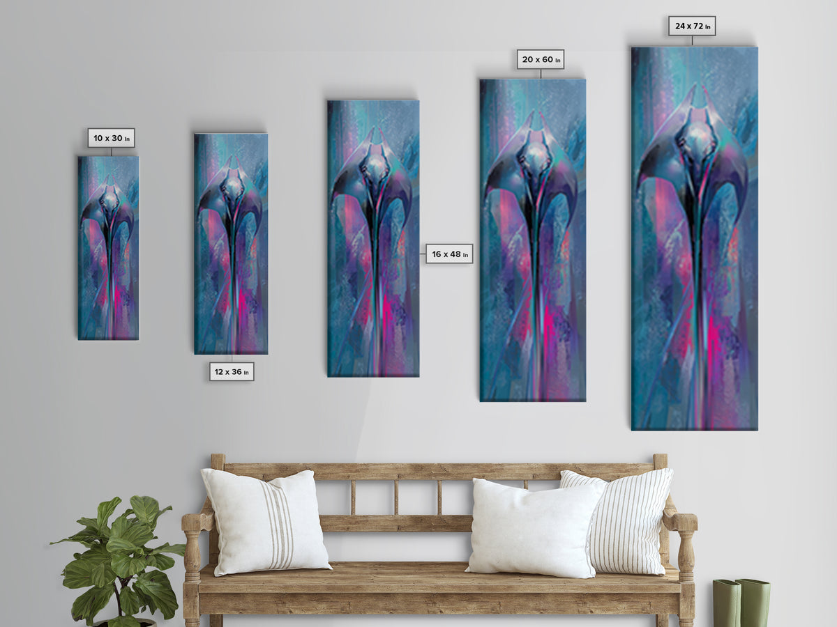 Future Ocean Lab Framed Canvas Print, Futuristic Art, Modern Wall Decor, Living Room Decor, Fine Art, Future, Home Decor, FUT-1x3-3