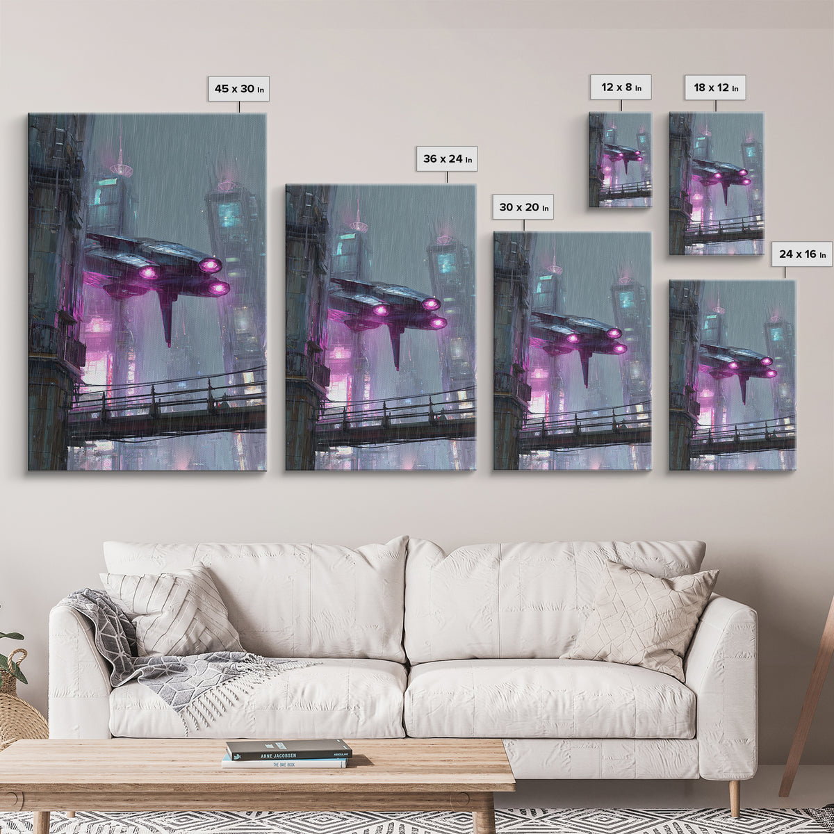 Futurist Bird Made of Panels and Light Framed Canvas Print, Futuristic Art, Steampunk Decor, Living Room Decor, Future, FUT-2x3-78