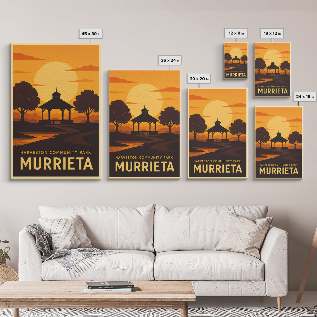 Murrieta Travel Poster, Canvas Print, Golden Travel Poster Art, Murrieta Wall Art, Travel Art Print, Retro Travel Print, Travel Wall Decor