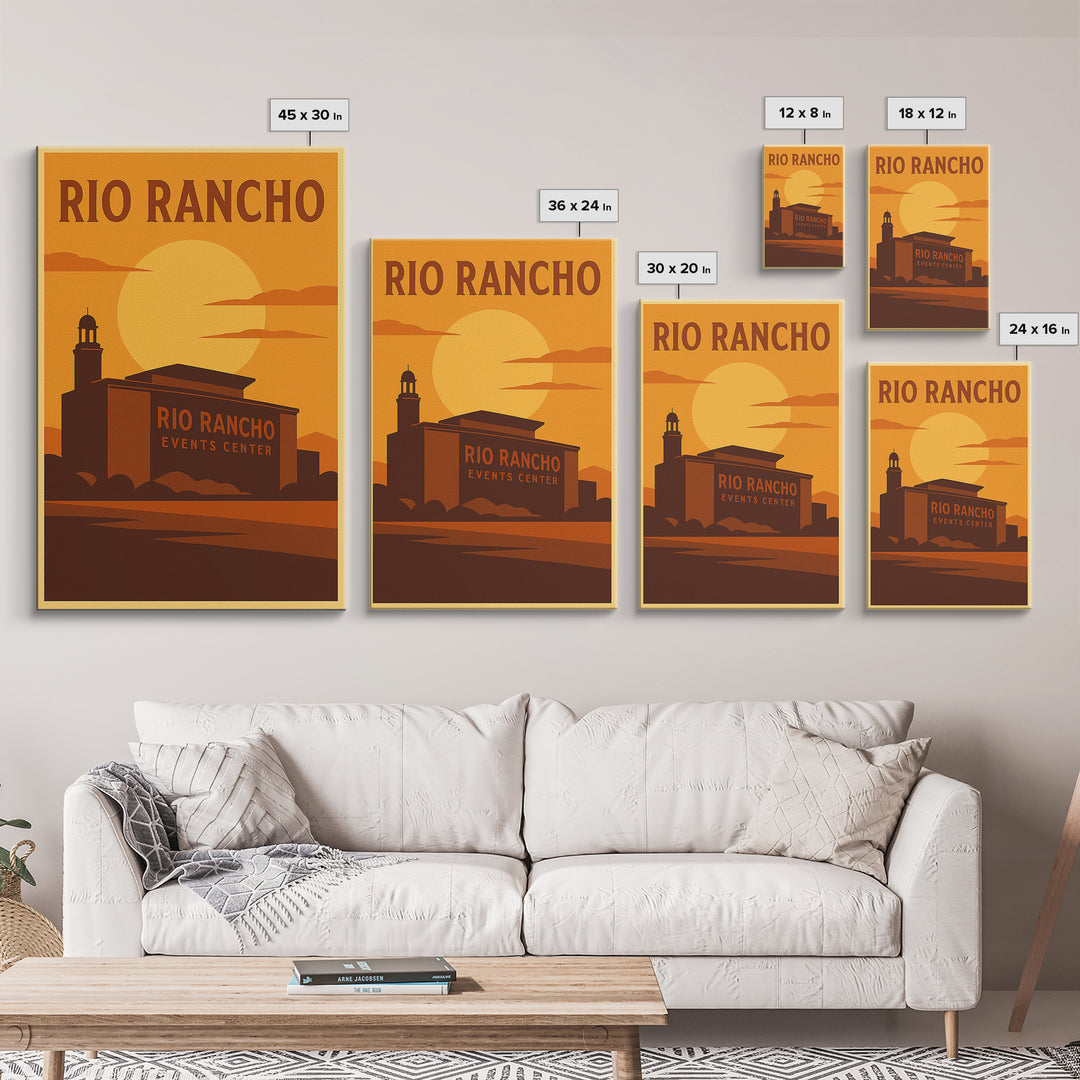 Rio Rancho New Mexico Travel Poster, Canvas Print, Vintage Deco Wall Art, Rio Rancho Poster Print, Mid Century Wall Art, Gift For Travelers