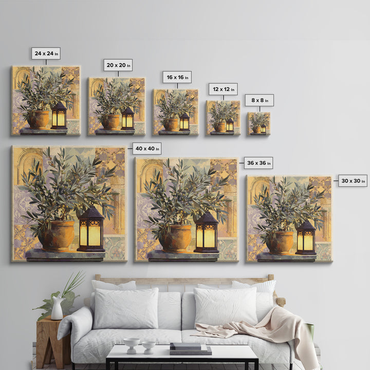 Olive Branch Still Life Canvas Print, Guest Bedroom Art, Minimalist Wall Art, Bedroom Decor, Fine Art, Guest, Luxury Decor, GBA-1x1-17