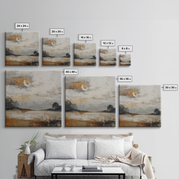 Quiet Lake Landscape at Early Morning Canvas Print, Guest Bedroom Art, Funky Wall Art, Bedroom Decor, Fine Art, Guest, GBA-1x1-50