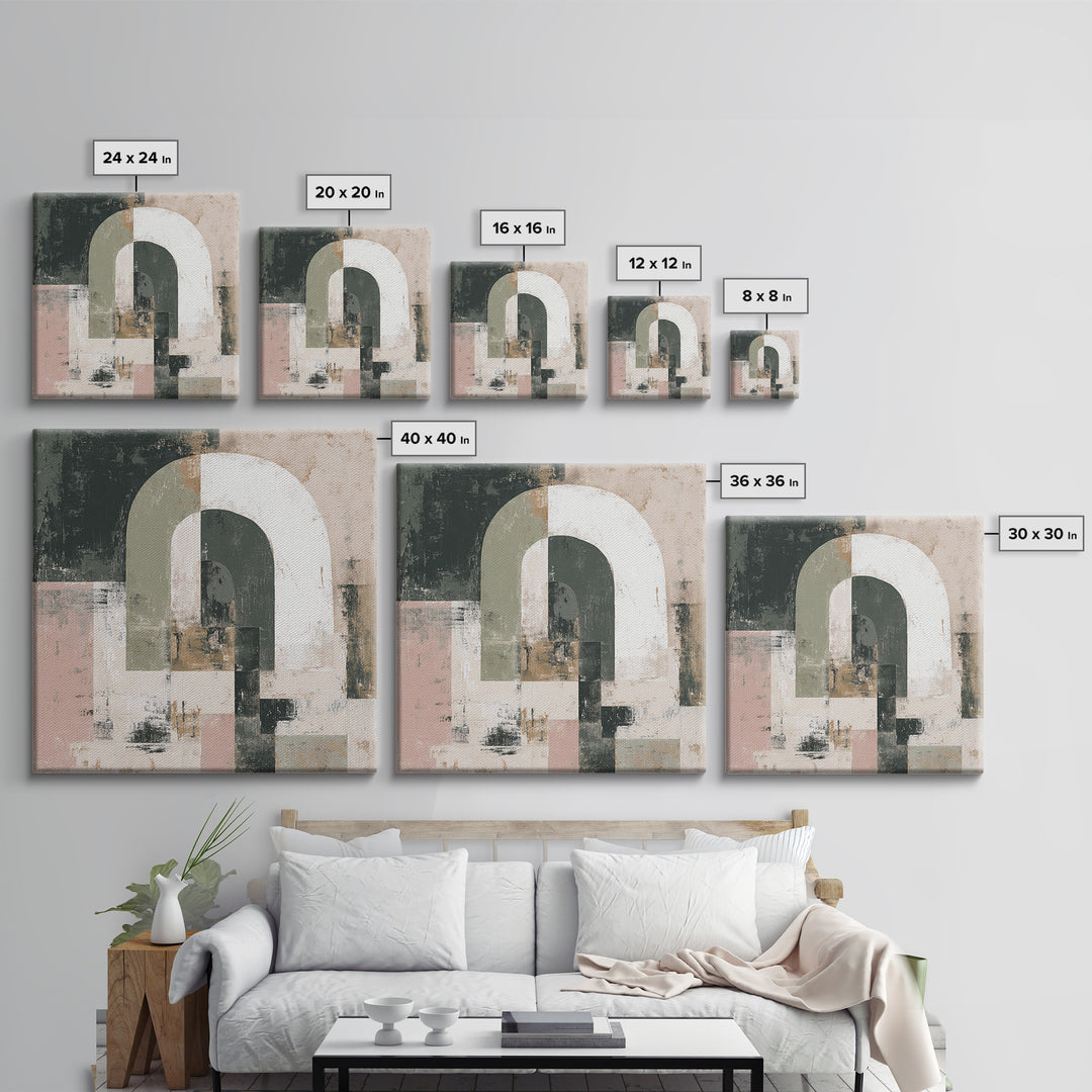 Warm Abstract Arches Canvas Print, Guest Bedroom Art, Wall Art, Bedroom Decor, Fine Art, Guest, New Home Gift, Printable Art, GBA-1x1-99