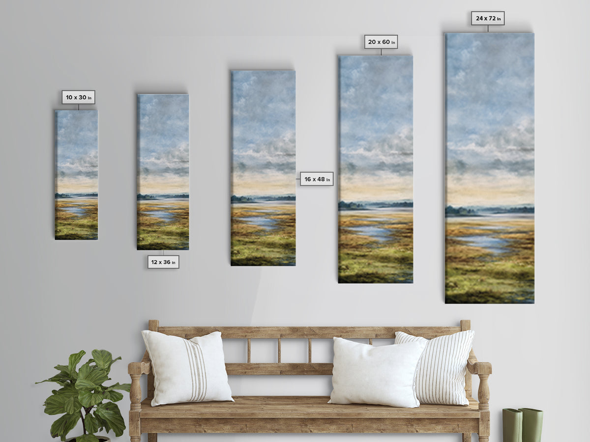 Quiet Lake Landscape at Early Morning Canvas Print, Guest Bedroom Art, Downloadable Prints, Bedroom Decor, Fine Art, Guest, GBA-1x3-14