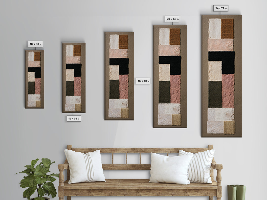 Abstract Woven Texture Canvas Print, Guest Bedroom Art, Above Bed Decor, Bedroom Decor, Abstract Art, Guest, Boho Decor, GBA-1x3-2