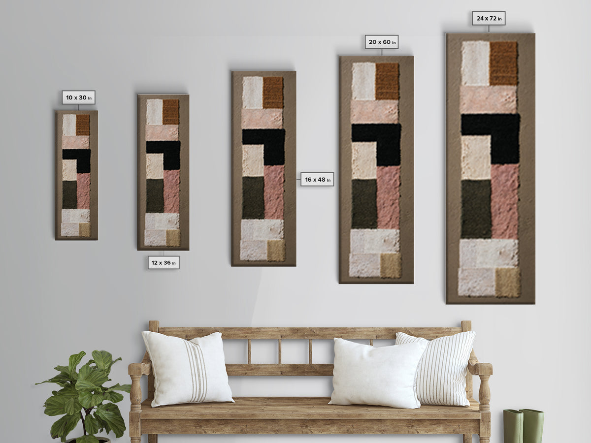 Abstract Woven Texture Canvas Print, Guest Bedroom Art, Above Bed Decor, Bedroom Decor, Abstract Art, Guest, Boho Decor, GBA-1x3-2