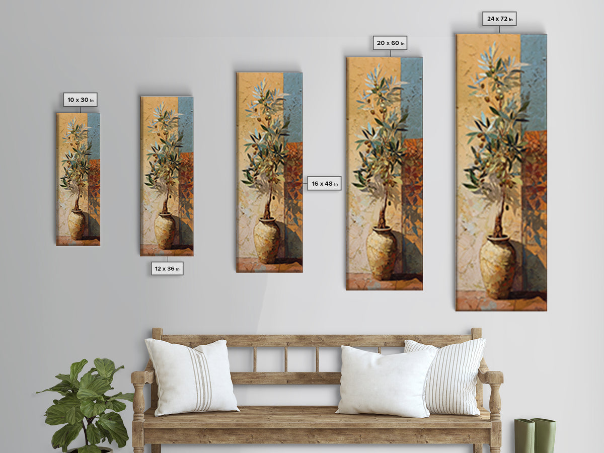 Olive Branch Still Life Framed Canvas Print, Guest Bedroom Art, Modern Decor, Bedroom Decor, Fine Art, Guest, Home Decor, GBA-1x3-53
