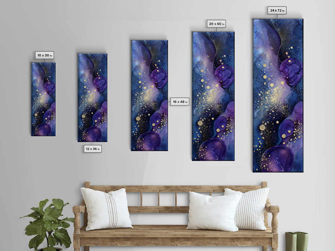 Minimal Moon and Stars Composition Framed Canvas Print, Guest Bedroom Art, New Home Gift, Bedroom Decor, Oil Painting, Guest, GBA-1x3-76