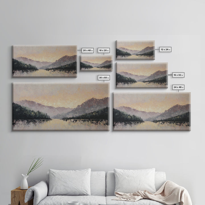 Lavender Field under Pale Sky Canvas Print, Guest Bedroom Art, Digital Prints, Bedroom Decor, Oil Painting, Guest, GBA-2x1-39