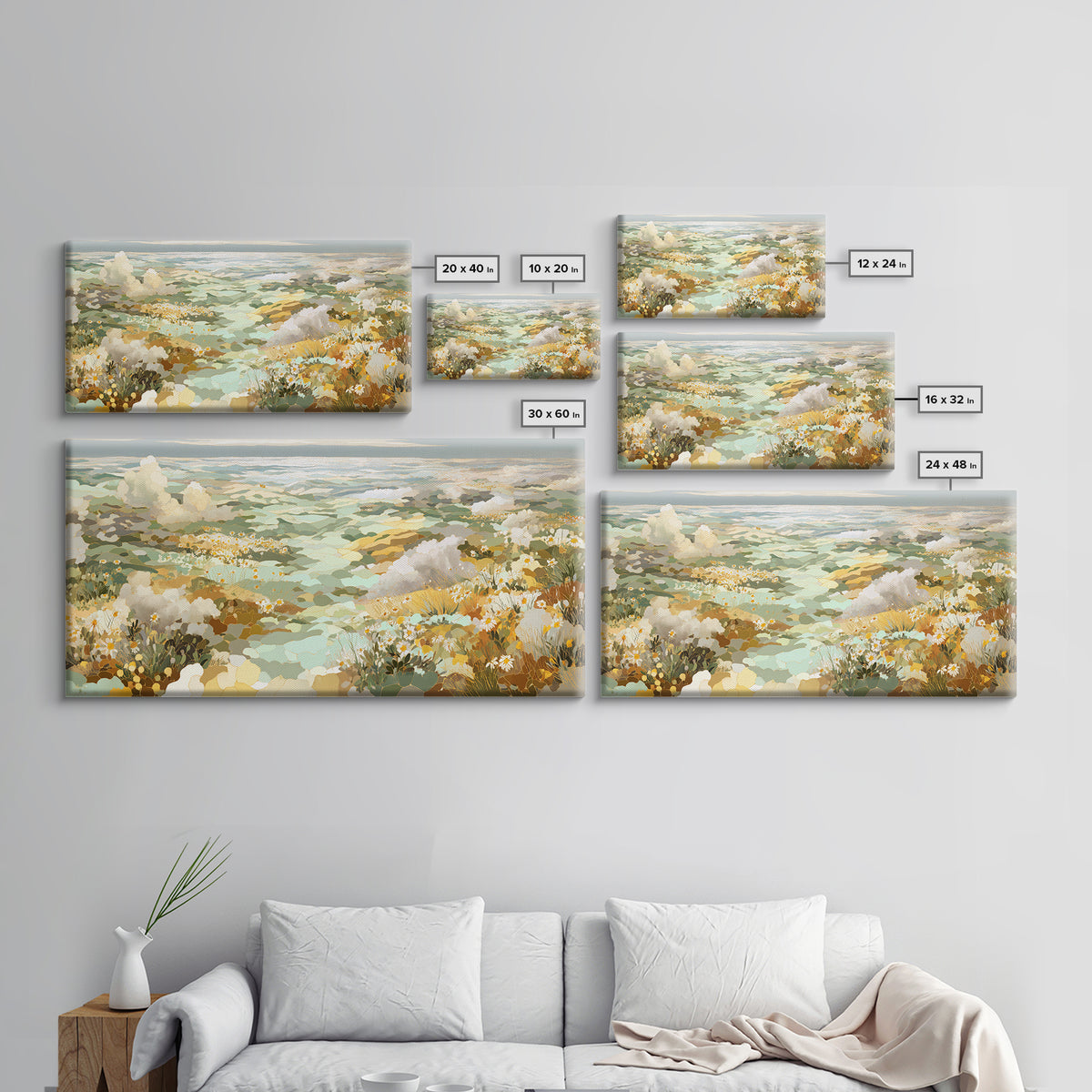 Quiet Horse Pasture at Sunset Canvas Print, Guest Bedroom Art, Contemporary Art, Bedroom Decor, Fine Art, Guest, Digital Print, GBA-2x1-41
