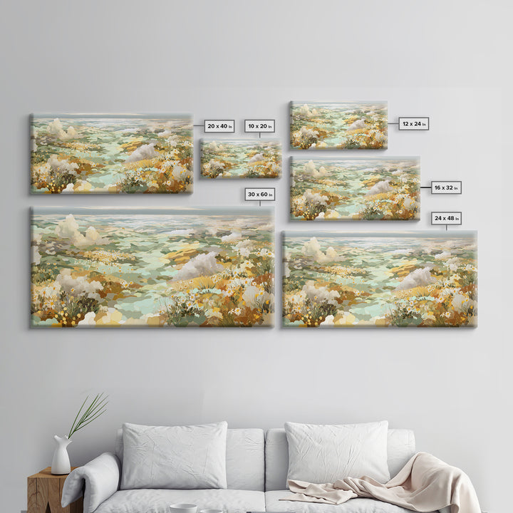Quiet Horse Pasture at Sunset Canvas Print, Guest Bedroom Art, Contemporary Art, Bedroom Decor, Fine Art, Guest, Digital Print, GBA-2x1-41