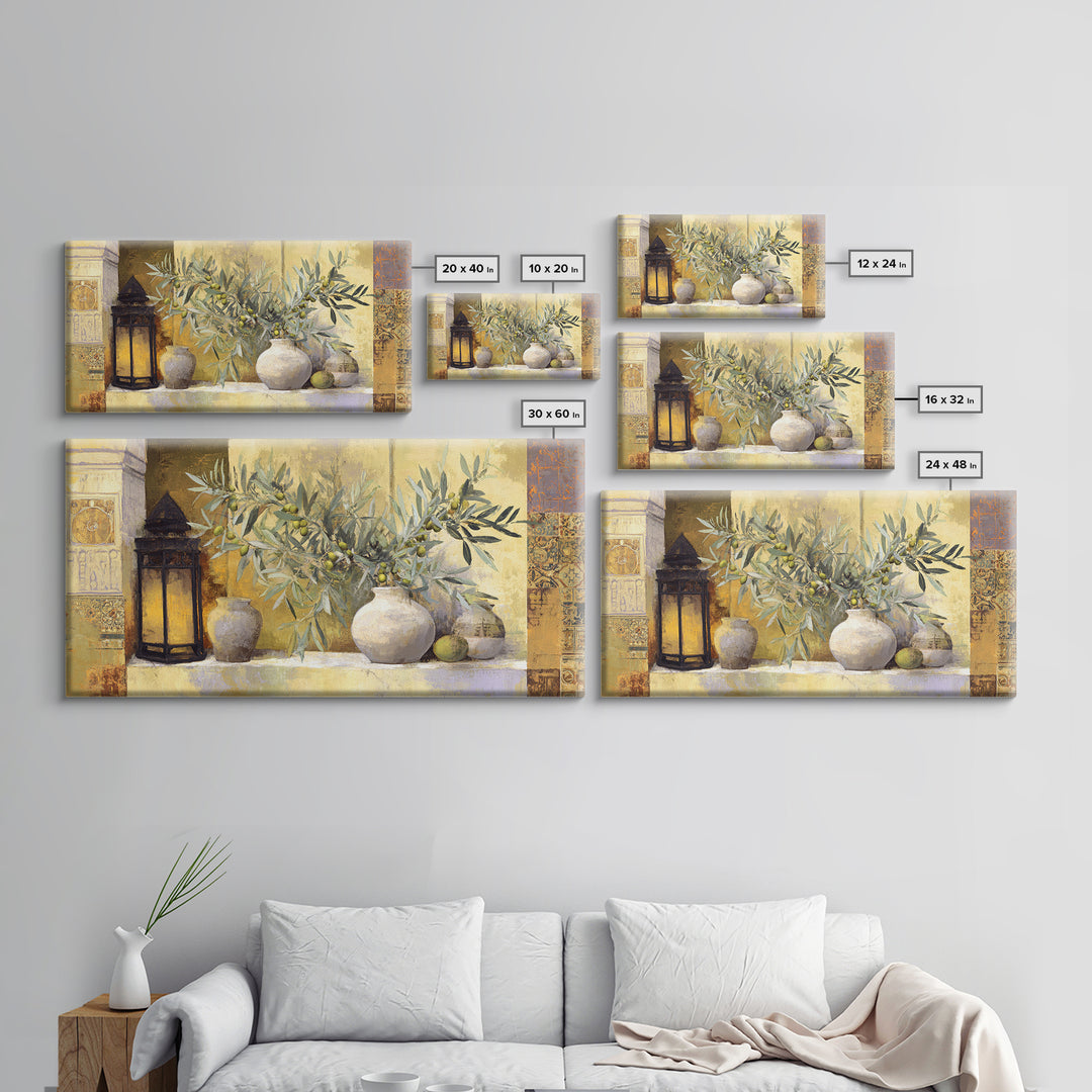 Olive Branch Still Life Canvas Print, Guest Bedroom Art, Digital Prints, Bedroom Decor, Fine Art, Guest, Pink Wall Art, GBA-2x1-61