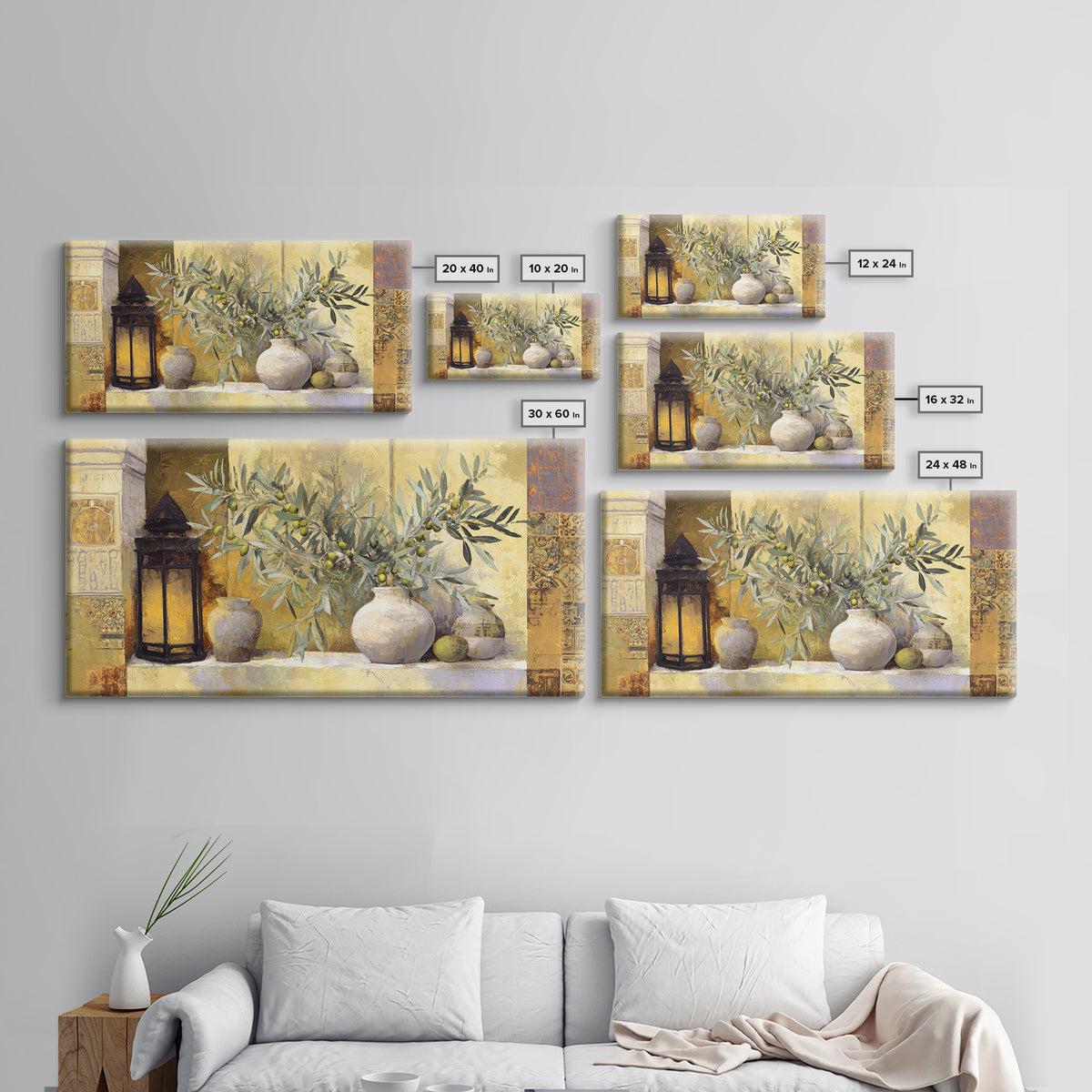 Olive Branch Still Life Canvas Print, Guest Bedroom Art, Digital Prints, Bedroom Decor, Fine Art, Guest, Pink Wall Art, GBA-2x1-61