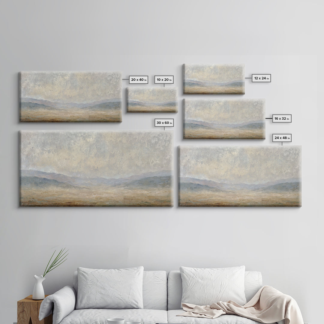Gentle Rain over Distant Hills Canvas Print, Guest Bedroom Art, Printable Wall Art, Bedroom Decor, Watercolor Art, Guest, GBA-2x1-68