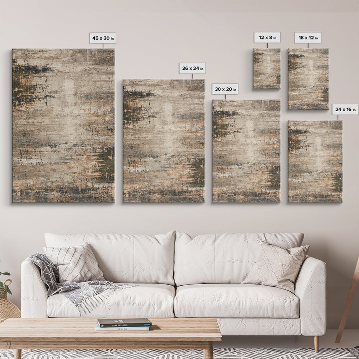 Abstract Woven Texture Framed Canvas Print, Guest Bedroom Art, Textured Painting, Bedroom Decor, Fine Art, Guest, GBA-2x3-46