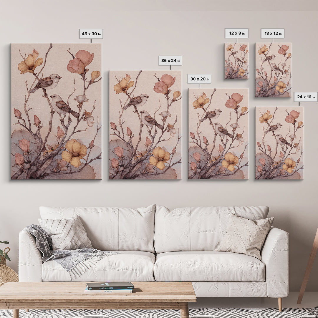 Warm Terracotta Shapes Canvas Print, Guest Bedroom Art, Minimalist Decor, Bedroom Decor, Abstract Art, Guest, Digital Print, GBA-2x3-54