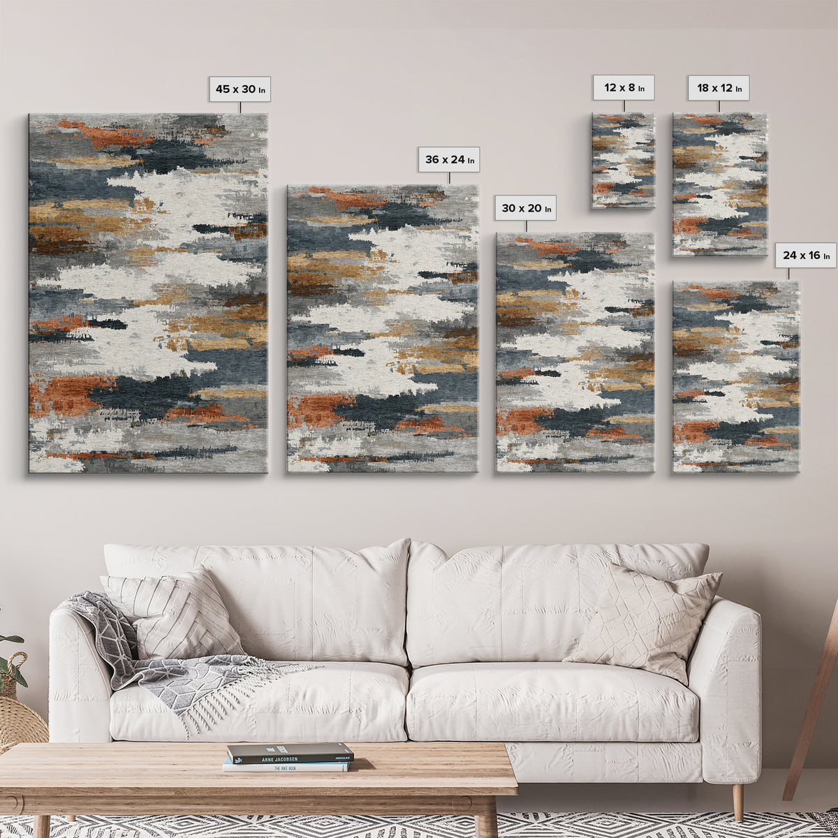 Abstract Woven Texture Canvas Print, Guest Bedroom Art, Poster, Bedroom Decor, Guest, Farmhouse Decor, Living Room Decor, GBA-2x3-70