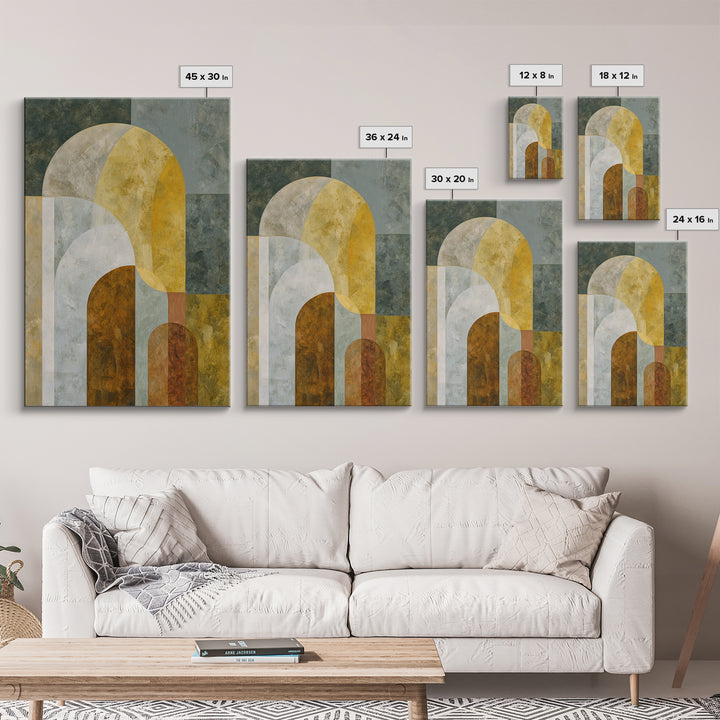 Warm Abstract Arches Framed Canvas Print, Guest Bedroom Art, Farmhouse Decor, Bedroom Decor, Fine Art, Guest, Trendy Wall Art, GBA-2x3-83
