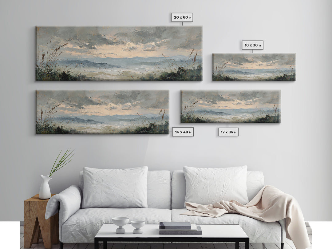 Romantic Cloudscape in Blush and Ivory Canvas Print, Guest Bedroom Art, Framed Wall Art, Bedroom Decor, Fine Art, Guest, GBA-3x1-75