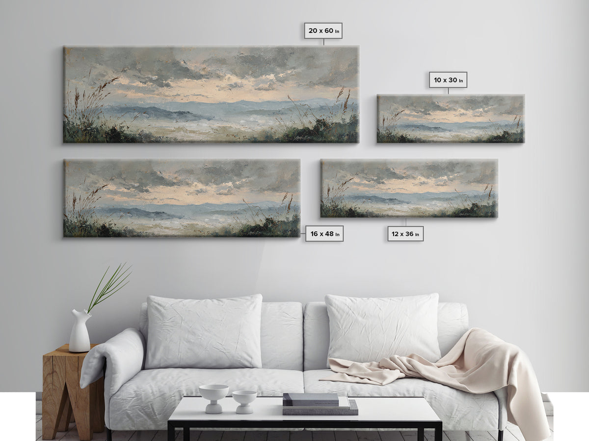 Romantic Cloudscape in Blush and Ivory Canvas Print, Guest Bedroom Art, Framed Wall Art, Bedroom Decor, Fine Art, Guest, GBA-3x1-75