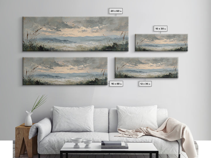 Romantic Cloudscape in Blush and Ivory Canvas Print, Guest Bedroom Art, Framed Wall Art, Bedroom Decor, Fine Art, Guest, GBA-3x1-75