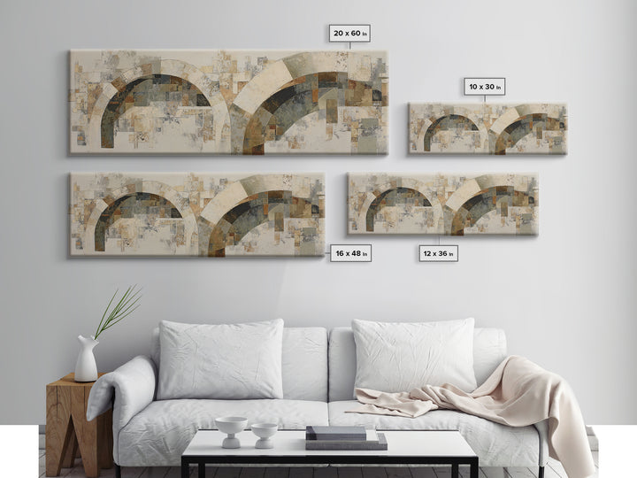 Warm Abstract Arches Canvas Print, Guest Bedroom Art, Room Decor, Bedroom Decor, Abstract Art, Guest, Printable Wall Art, GBA-3x1-91