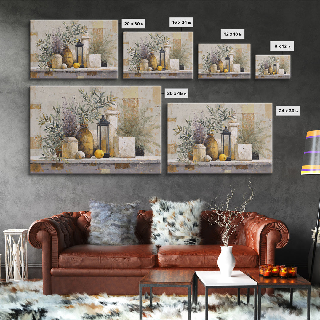 Olive Branch Still Life Canvas Print, Guest Bedroom Art, Set of 3 Wall Art, Bedroom Decor, Fine Art, Guest, Bedroom Prints, GBA-3x2-21