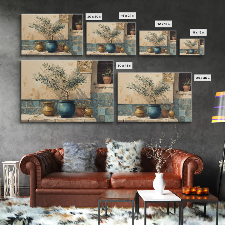Olive Branch Still Life Framed Canvas Print, Guest Bedroom Art, Above Bed Decor, Bedroom Decor, Fine Art, Guest, Boho Decor, GBA-3x2-45