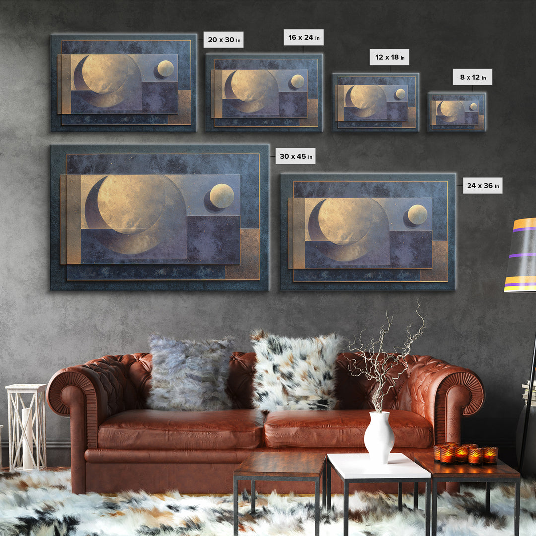 Minimal Moon and Stars Composition Canvas Print, Guest Bedroom Art, Neutral Decor, Bedroom Decor, Fine Art, Guest, Wall Art, GBA-3x2-68