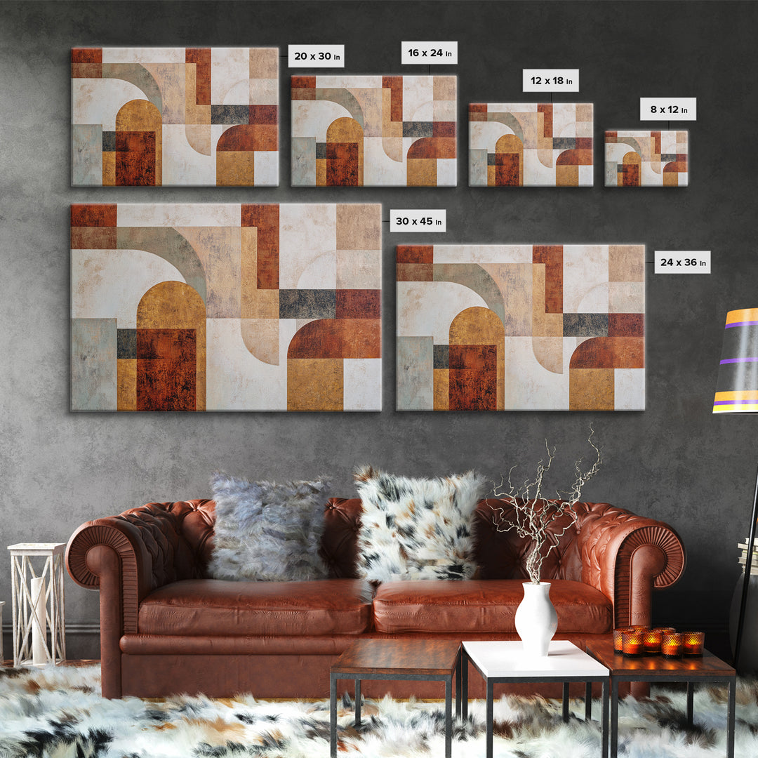 Warm Abstract Arches Framed Canvas Print, Guest Bedroom Art, Home Decor, Bedroom Decor, Fine Art, Guest, Printable Art, GBA-3x2-7