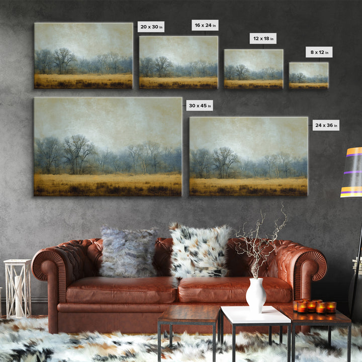 Monochrome Forest Silhouette Canvas Print, Guest Bedroom Art, Farmhouse Wall Art, Bedroom Decor, Fine Art, Guest, GBA-3x2-89