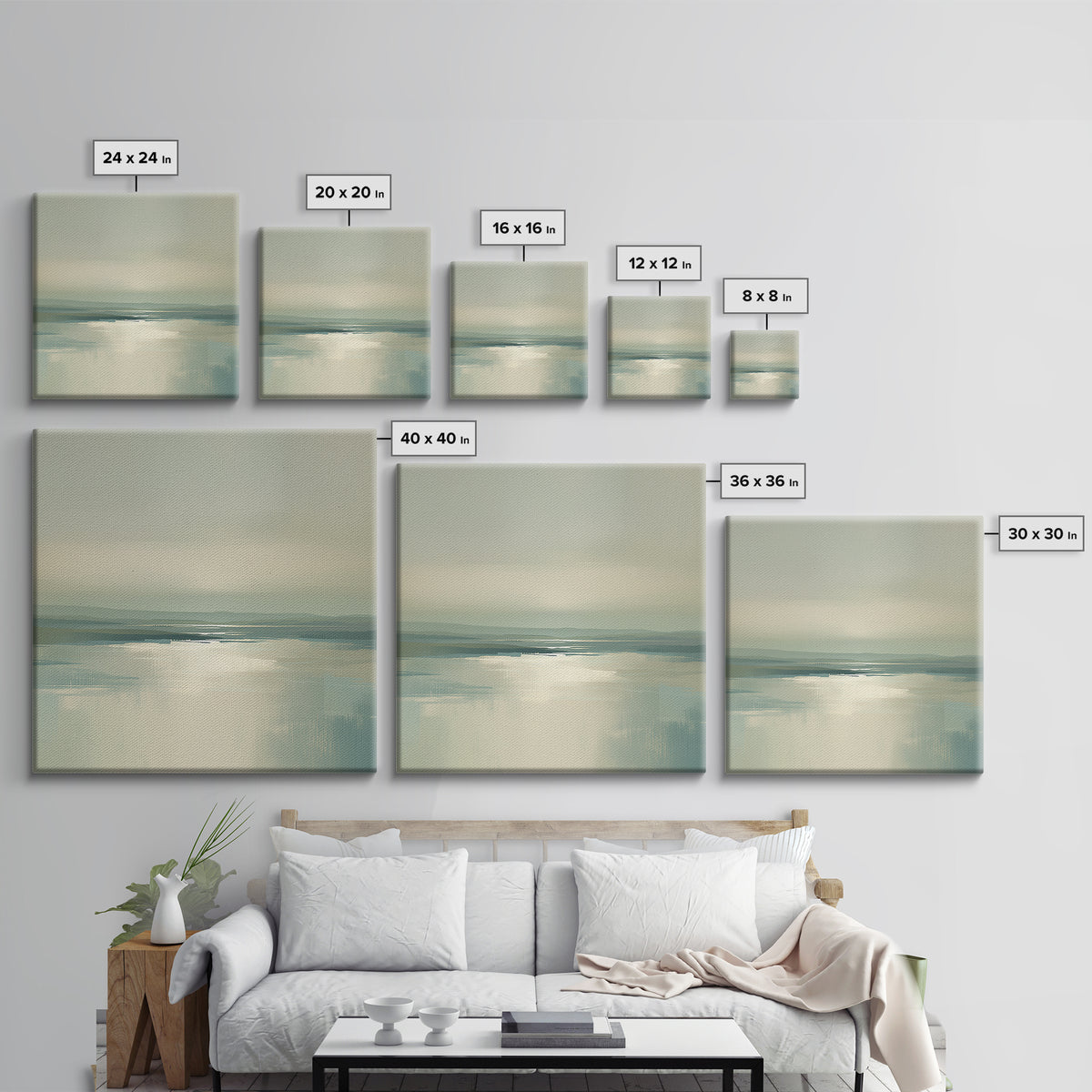Quiet Abstract Landscape Canvas Print, General Fine Art, Room Decor, Living Room Decor, Fine Art, Digital Prints, GEN-1x1-25