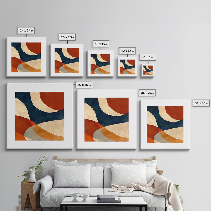 Warm Terracotta Abstract Canvas Print, General Fine Art, Bedroom Decor, Living Room Decor, Abstract Art, Minimalist Decor, GEN-1x1-54