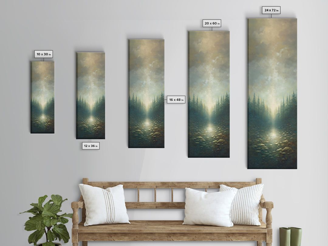 Quiet Abstract River Shape Canvas Print, General Fine Art, Wall Art, Living Room Decor, Abstract Art, Printable, GEN-1x3-12
