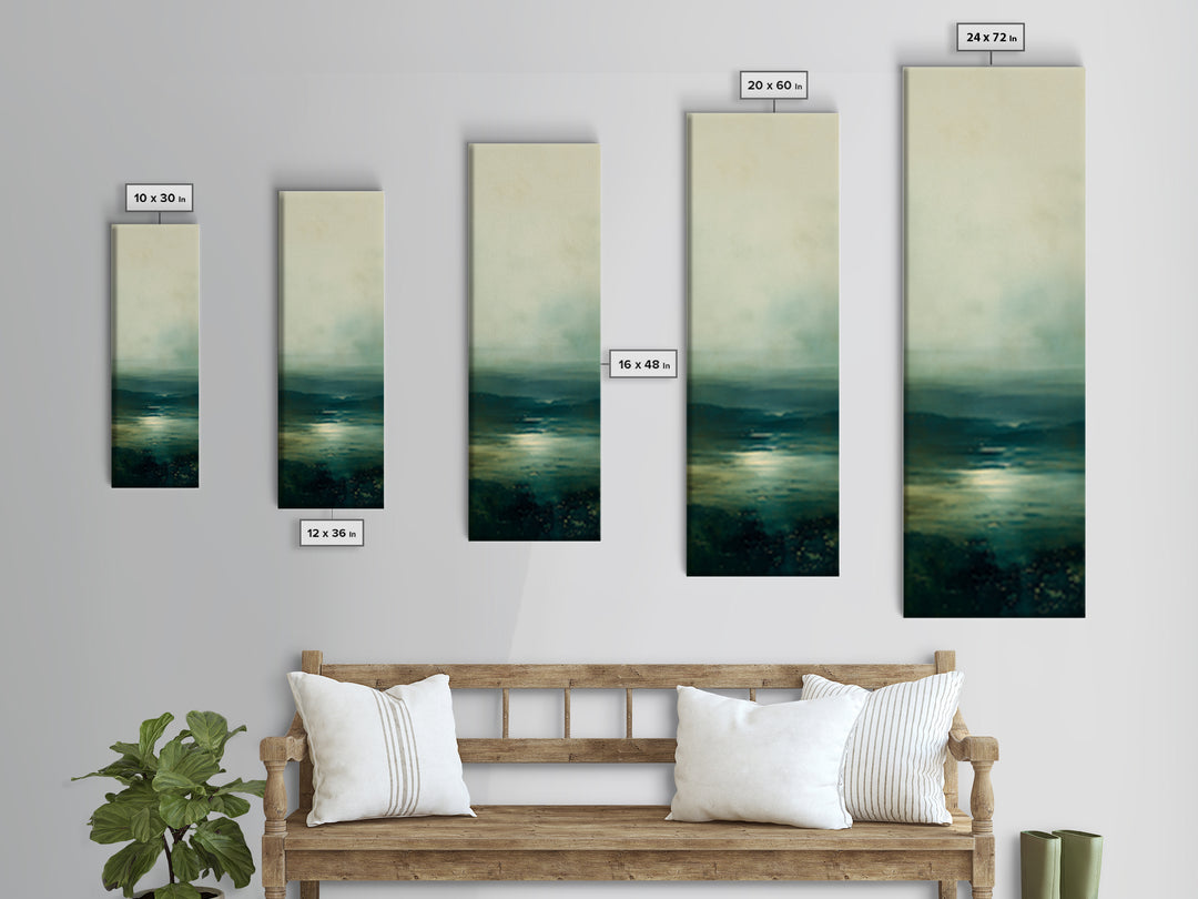 Quiet Abstract Landscape Canvas Print, General Fine Art, Minimalist Decor, Living Room Decor, Oil Painting, Art Print, GEN-1x3-13