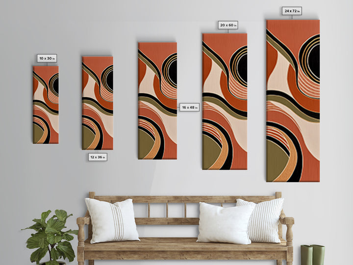 Warm Terracotta Abstract Canvas Print, General Fine Art, Neutral Decor, Living Room Decor, Fine Art, Home Decor, GEN-1x3-18