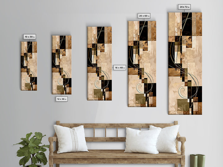Earthy Plaster Texture Abstract Canvas Print, General Fine Art, Canvas, Living Room Decor, Abstract Art, Canvas Art, GEN-1x3-27