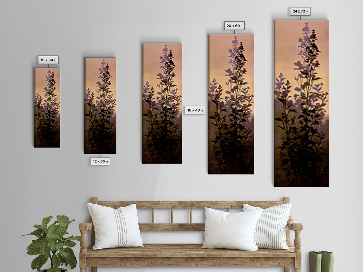 Botanical Silhouette Series Canvas Print, General Fine Art, Original Painting, Living Room Decor, Oil Painting, GEN-1x3-33