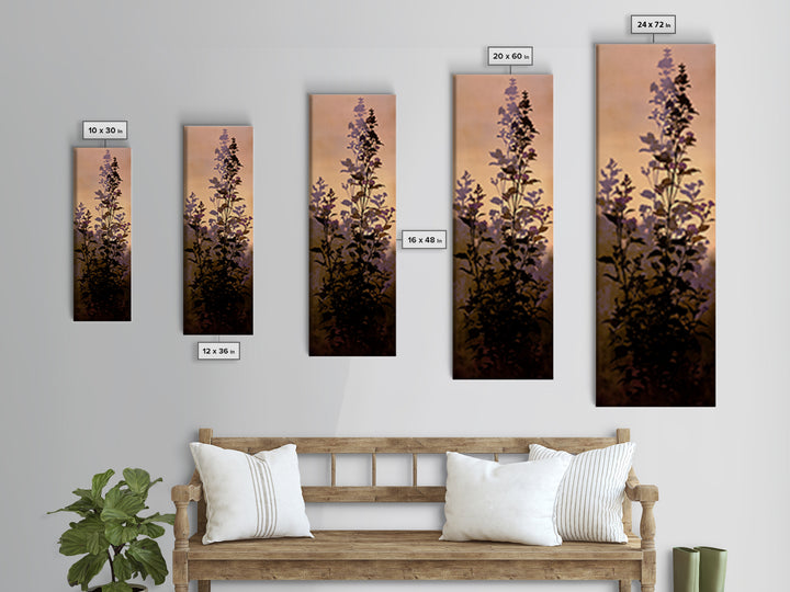 Botanical Silhouette Series Canvas Print, General Fine Art, Original Painting, Living Room Decor, Oil Painting, GEN-1x3-33