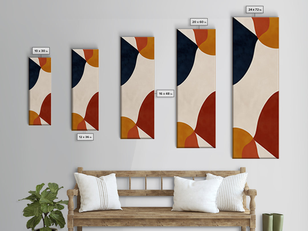 Warm Terracotta Abstract Canvas Print, General Fine Art, Neutral Decor, Living Room Decor, Fine Art, Home Decor, GEN-1x3-42