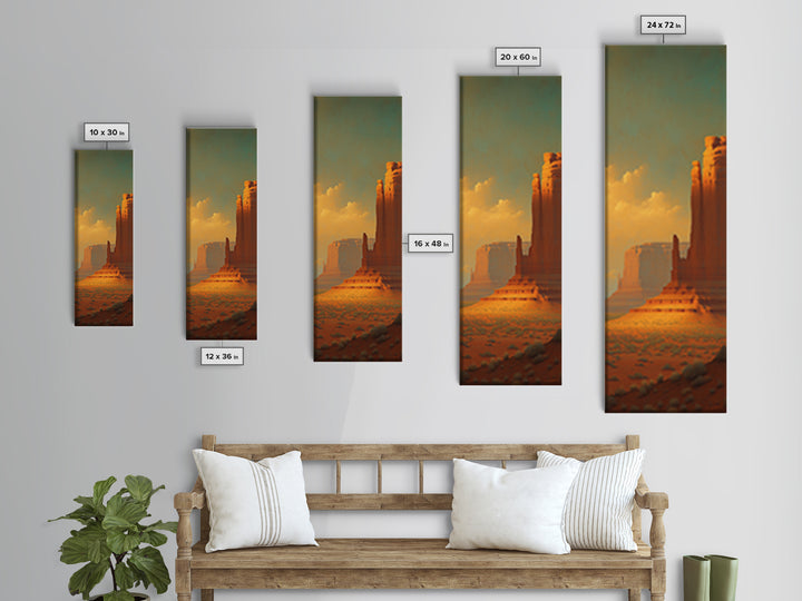 Serene Desert Horizon Canvas Print, General Fine Art, Poster, Living Room Decor, Fine Art, Wall Art Prints, Mid Century Modern, GEN-1x3-77