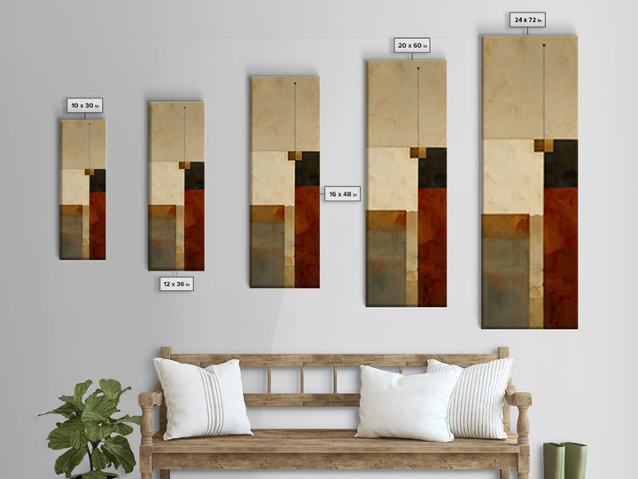 Modern Geometric Composition Canvas Print, General Fine Art, Room Decor, Living Room Decor, Abstract Art, Digital Prints, GEN-1x3-94