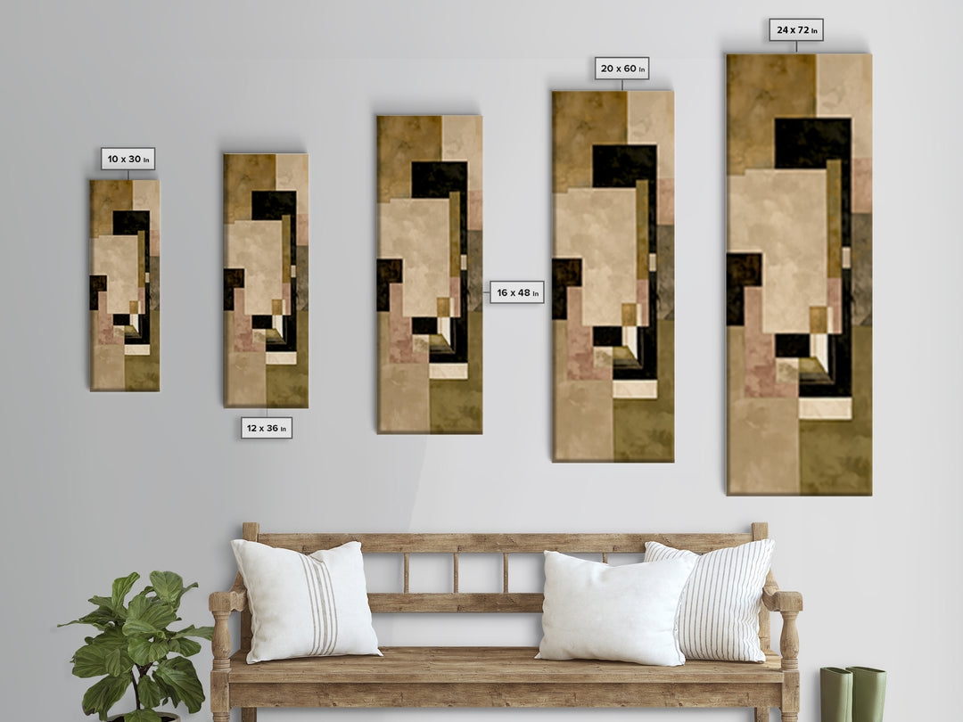 Earthy Plaster Texture Abstract Canvas Print, General Fine Art, Luxury Decor, Living Room Decor, Abstract Art, GEN-1x3-99