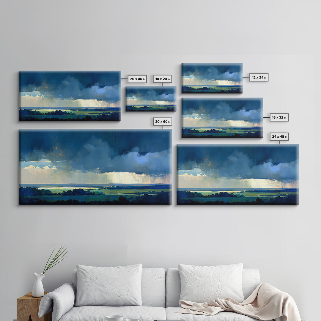Quiet Abstract Landscape Canvas Print, General Fine Art, Decor, Living Room Decor, Fine Art, Digital Wall Art, GEN-2x1-21
